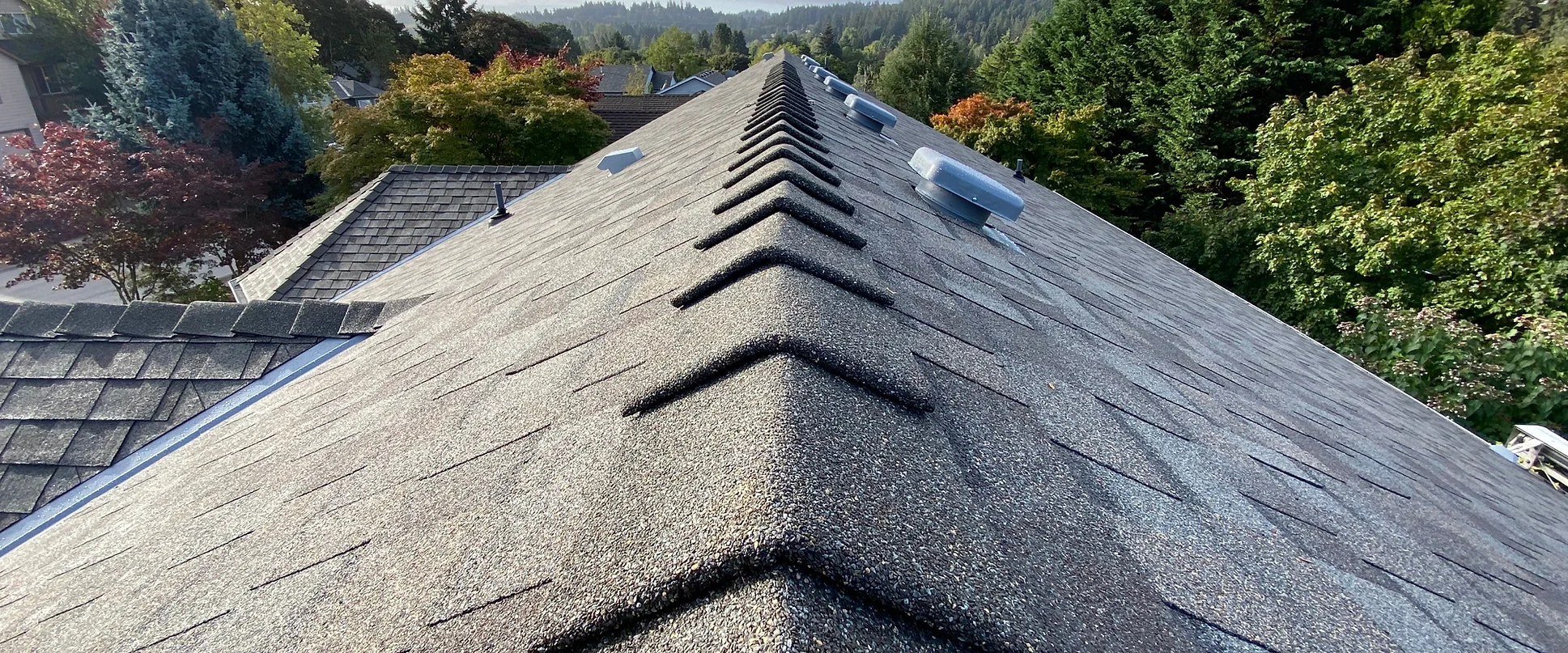 Top of a grey roof